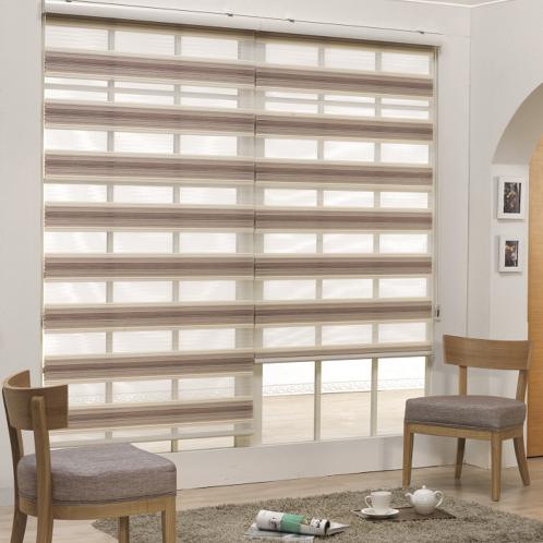 Combi Blind Wrinkle model (N-Monica Triple) with various colors for light control and ventilation